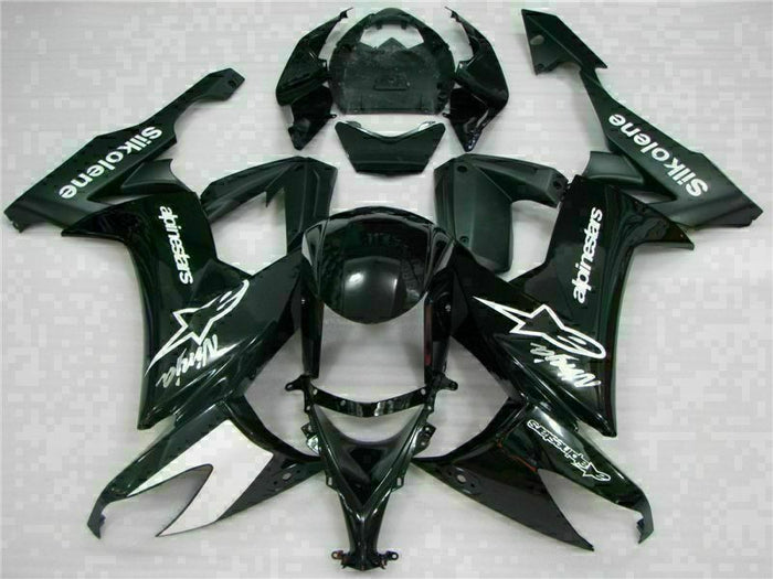 MSA Fit for  2008-2010 ZX10R ZX-10R ABS New Black Injection Fairing t016-T
