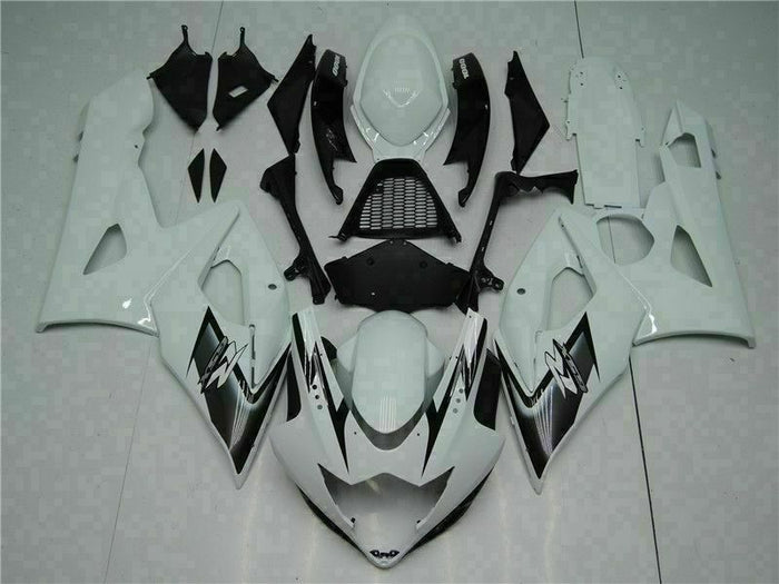 MS Injection Plastic White Set Fairing Fit for  2005-2006 GSXR 1000 q049