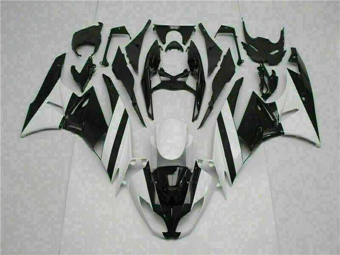 MSA Fit for  2009-2012 ZX6R Plastic White Black Injection Fairing t002