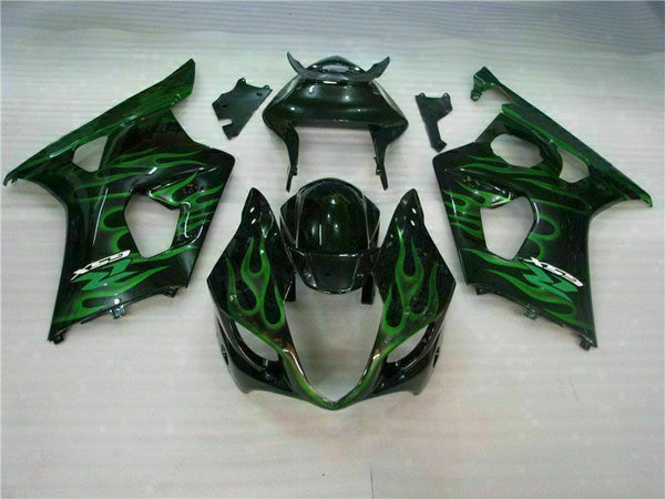 NT Injection Plastic Green Black Fairing Fit for  2003-2004 GSXR 1000 N047