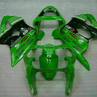 MS Fit for  2000-2002 ZX6R Plastic Green Black Injection Fairing ABS t022