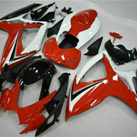 MSB Injection Red White Fairing Set Fit for  2006 2007 GSXR 600 750 n023z