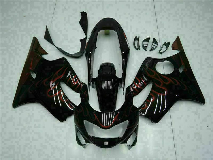 MS Red Flame Fairing Injection Fit for Honda 1999-2000 CBR600 F4 ABS Plastic u034