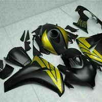 MS Injection Black Gold Plastic Fairing Fit for Honda 2008-2011 CBR1000RR u042