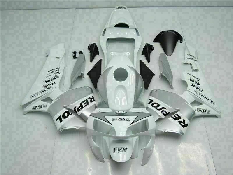 NT Fairing Fit for Honda 2003-2004 CBR600RR U082- Msa White Silver | ABS Injection