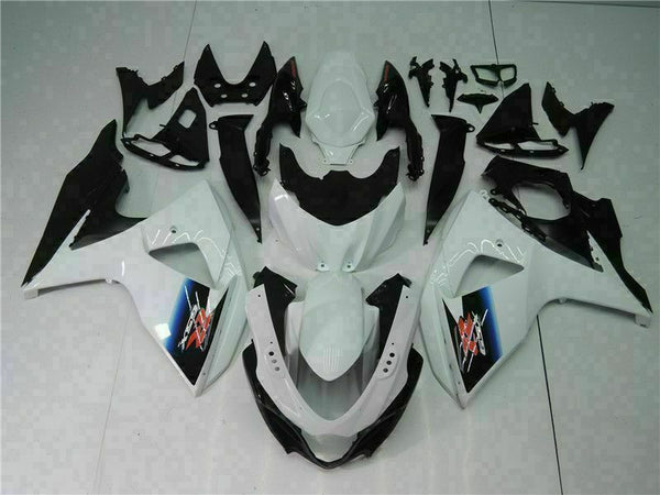 MS Injection White Black Fairing Cowl Fit for  2009-2016 GSXR 1000 q036