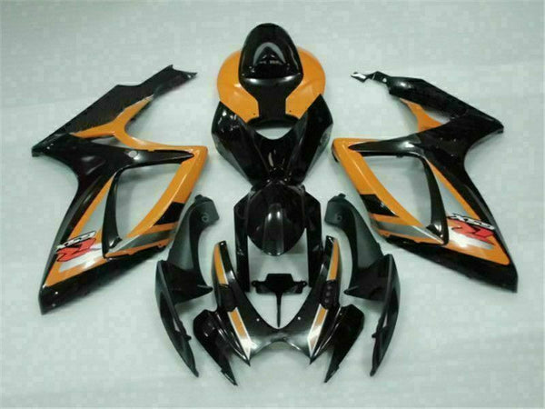 MSB Injection Black Orange Fairing Fit for  2006 2007 GSXR 600 750 o067