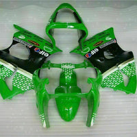 MS Fit for  2000-2002 ZX6R Plastic Green Black Injection Fairing ABS t023