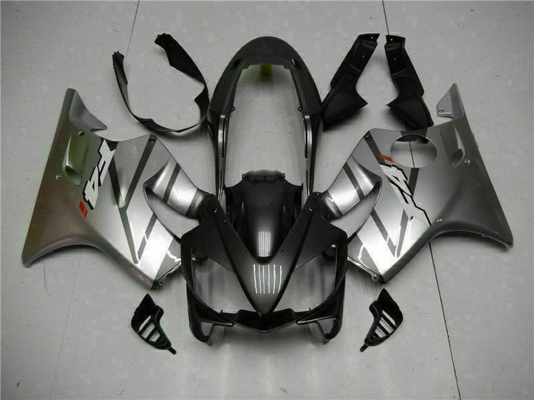 NT Fairing Fit for Honda 2004-2007 CBR600 F4i U027- Silver Black | ABS Injection