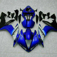 MSB Injection Molded Kit White Blue Fairing Fit for Yamaha 2004-2006 YZF R1 i005