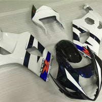 MS Injection White Black Set Fairing Fit for  2003-2004 GSXR 1000 n048