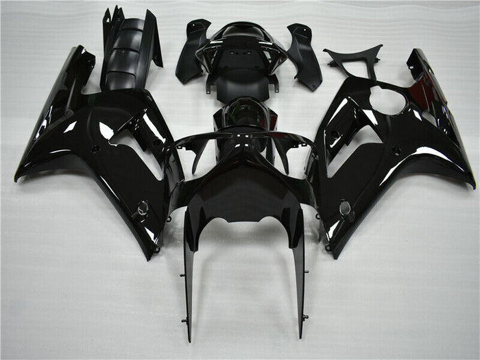 Fit for  2003-2005 ZX6R 636 Plastic Glossy Black Injection Fairing n0k-B