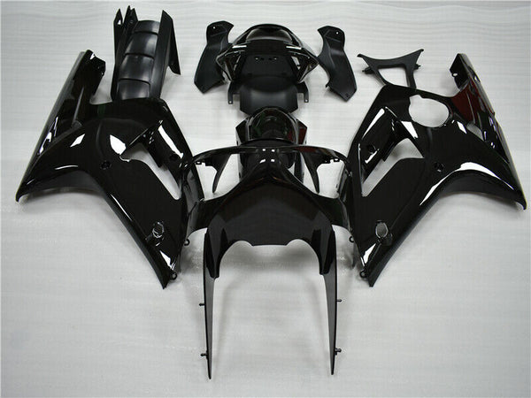 Fit for  2003-2005 ZX6R 636 Plastic Glossy Black Injection Fairing n0k-B
