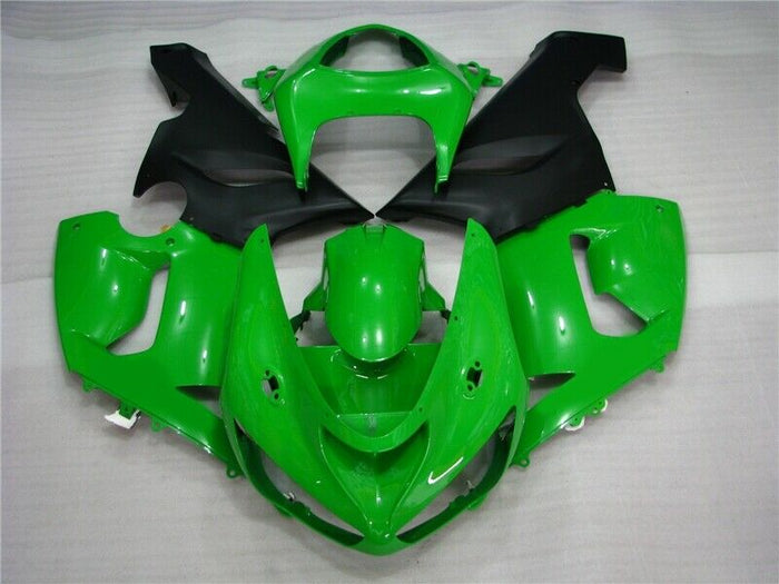 NT Green Matte Black Plastics Fairing Fit for 2005 2006 ZX6R 636 Injection e07A