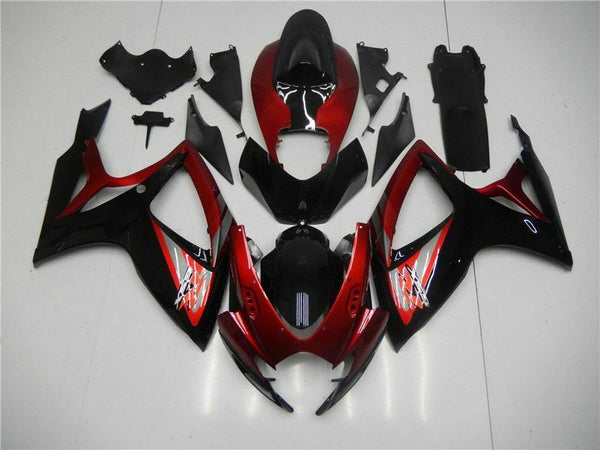 US STOCK NT Injection Red Black Fairing Fit for  2006 2007 GSXR 600 750 N103 Available in CA