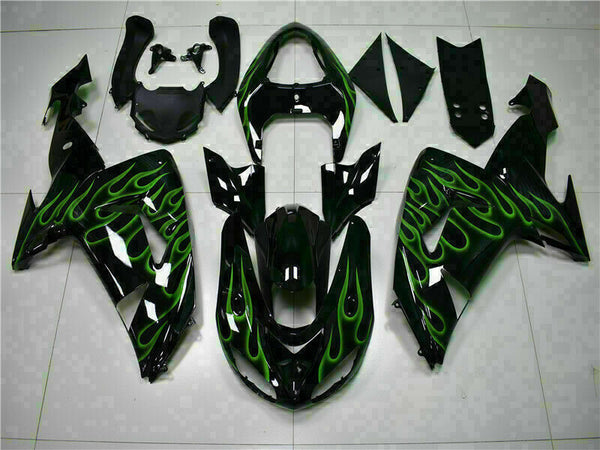 MSA Fit for  Ninja 2006-2007 ZX10R Green Flame Injection Fairing t009