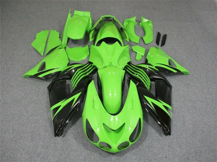 NT Fairing Fit for Kawasaki 2006-2011 ZX-14R E04A- Green Black Zzr | ABS Injection