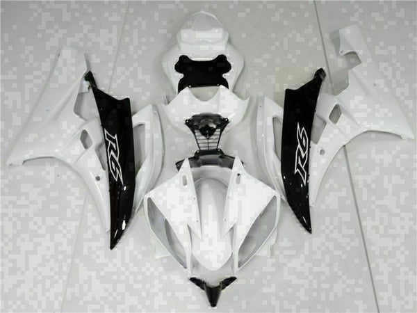 MS Injection White Black ABS Kit Fairing Fit for Yamaha 2006-2007 YZF R6 g055