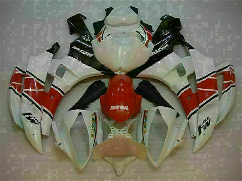 MS Injection Mold Red White Bodywork Fairing Fit for Yamaha 2006-2007 YZF R6 g019