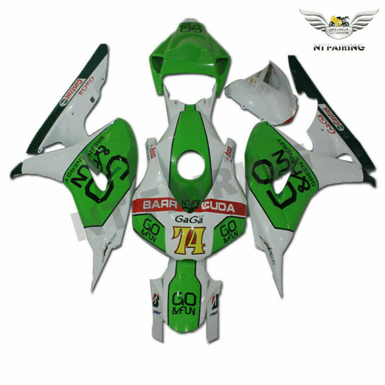NT Fairing Fit for Honda 2006-2007 CBR1000RR U088- Green White | ABS Injection