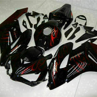 MS Injection Red Flame Black Fairing Kit Fit for Honda2004-2005 CBR1000RR u0124