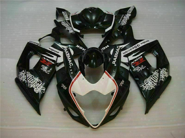 MS Injection Mold White Black Fairing Fit for  2005-2006 GSXR 1000 r022