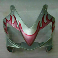 MS Red Flame Silver Injection Fairing Fit for Honda 2001-2003 CBR600 F4I u013