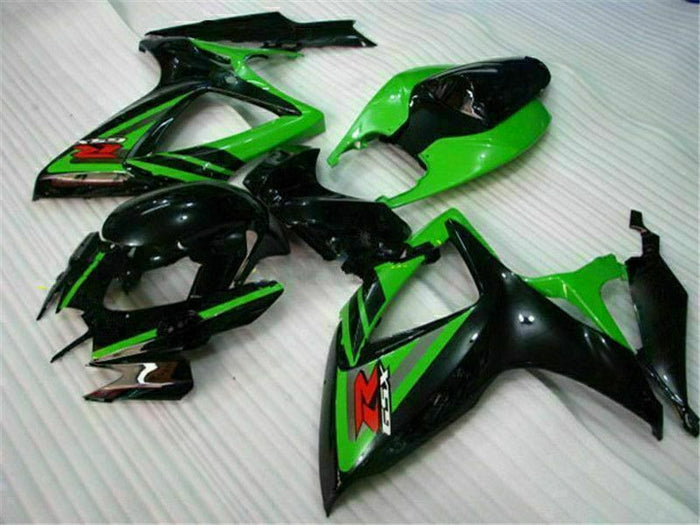 MSB Injection Black Green Fairing Fit for  2006 2007 GSXR 600 750 o052