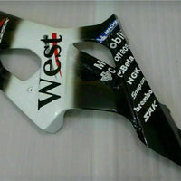 MS Injection New White Black Set Fairing Fit for  2003-2004 GSXR 1000 p037