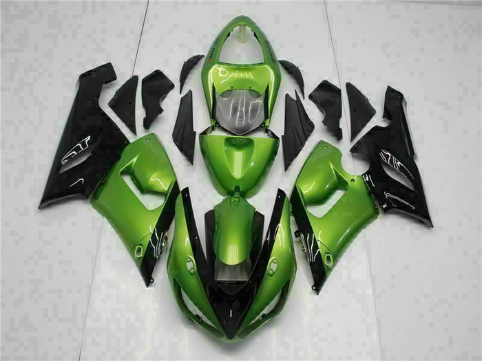 Fit for  Ninja 2005-2006 ZX6R 636 Green New Injection Fairing Kit t013-T