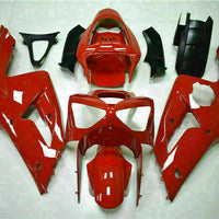 MSA Fit for  03-2004 ZX6R 636 Plastic Glossy Red Injection Fairing N012
