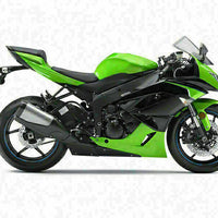 MSA Fit for  2009-2012 ZX6R ABS Plastic Green Injection Fairing Kit t009