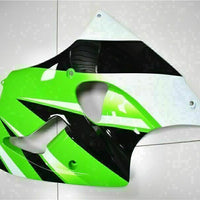MSA Fit for  2000-2002 ZX6R Plastic Green Black Injection Fairing ABS t016