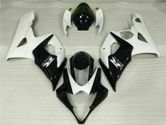 MS Injection Mold White Black Fairing Fit for  2005-2006 GSXR 1000 q014