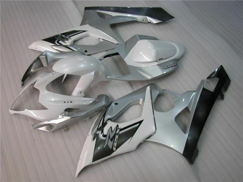 NT Fairing Fit for Suzuki 2005-2006 GSXR 1000 N043- White Silver | ABS Injection