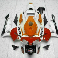 MSA Injection Orange White Plastic Fairing Fit for Honda 2003-2004 CBR600RR u075