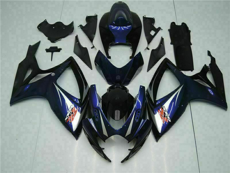 NT Fairing Fit for Suzuki 2006-2007 GSXR600/750 N017- Black Blue | ABS Injection, US Stock