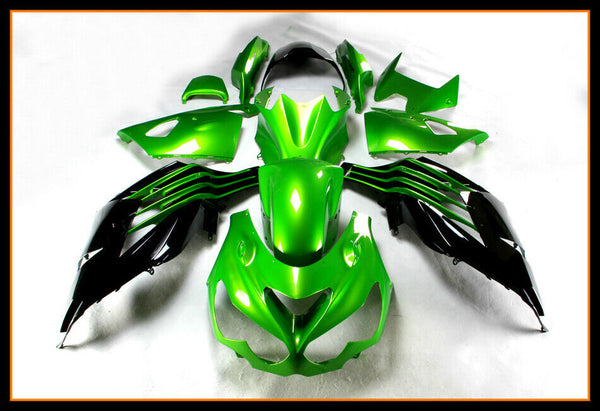 NT Black Green ABS Fairing Kit Fit for Injection ZX14R ZZR1400 2012-2024 e002A