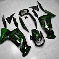 MSA Fit for  Ninja 650R 2006-08 ER6F Green Flame Fairing Kit ABS t003