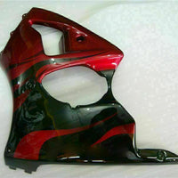 MS Fit for  2000-2002 ZX6R Plastic Red Black Injection Fairing ABS t006