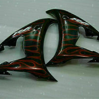 MS Injection Mold Red Flame Fairing Fit for Yamaha YZF 2003-2005 R6 & 06-09 R6S g026
