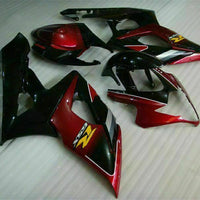 MS Injection Kit Red Black Fairing ABS Fit for  2005-2006 GSXR 1000 r009