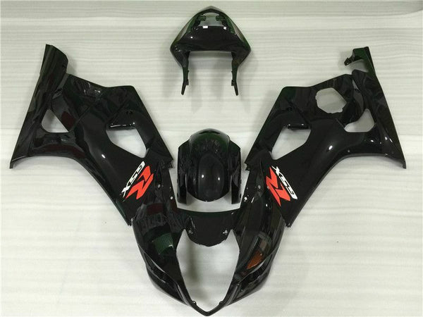 MS Injection Mold Glossy Black Fairing Fit for  2003-2004 GSXR 1000 n055