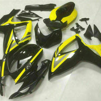 US STOCK NT Injection Mold Black Fairing Fit for 2006 2007 GSXR 600 750 Yellow Black N038 Available in CA