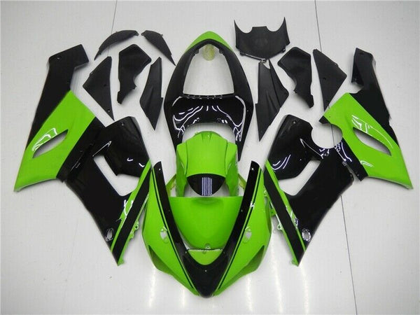 NT Green Black Injection Molded Fairing Fit for 2005 2006 636 ZX6R ABS Set e04A