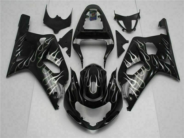 MSB Injection Mold Black Fairing Set Fit for  2001-2003 GSXR 600 750 n078