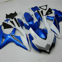 MSA Injection Blue White Fairing Set Fit for  2008-2010 GSXR 600 750 n004e