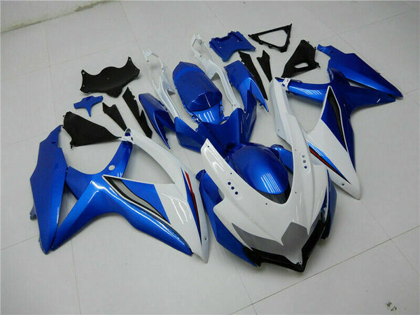 MSA Injection Blue White Fairing Set Fit for  2008-2010 GSXR 600 750 n004e