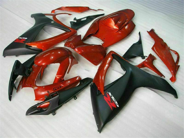 MSB Injection Red Black Fairing Fit for  2006 2007 GSXR 600 750 n028