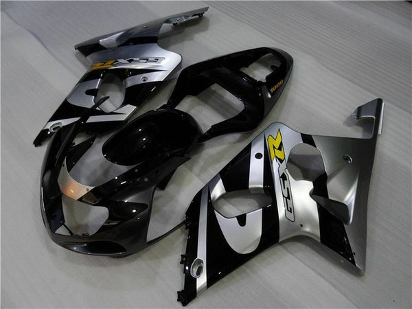 MS Injection Mold Silver Black Fairing Fit for  2000-2002 GSXR 1000 n001